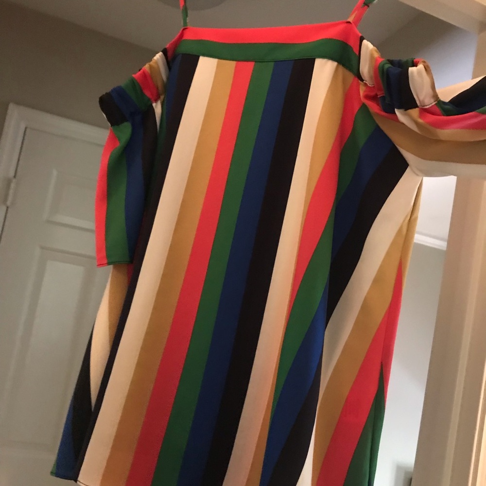 Off the shoulder colorful top